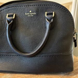 Kate Spade black pebbled leather satchel